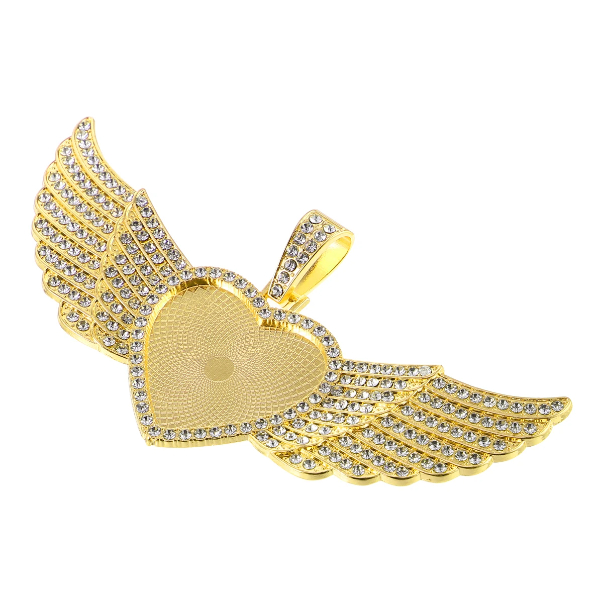 Heart Shaped Alloy Pendant Tray Rhinestone Settings Angel Wing DIY Jewelry Making Charms Photo Frame Accessories
Heart Shaped Alloy Pendant Tray Rhinestone Settings Angel Wing DIY Jewelry Making Charms Photo Frame Accessories