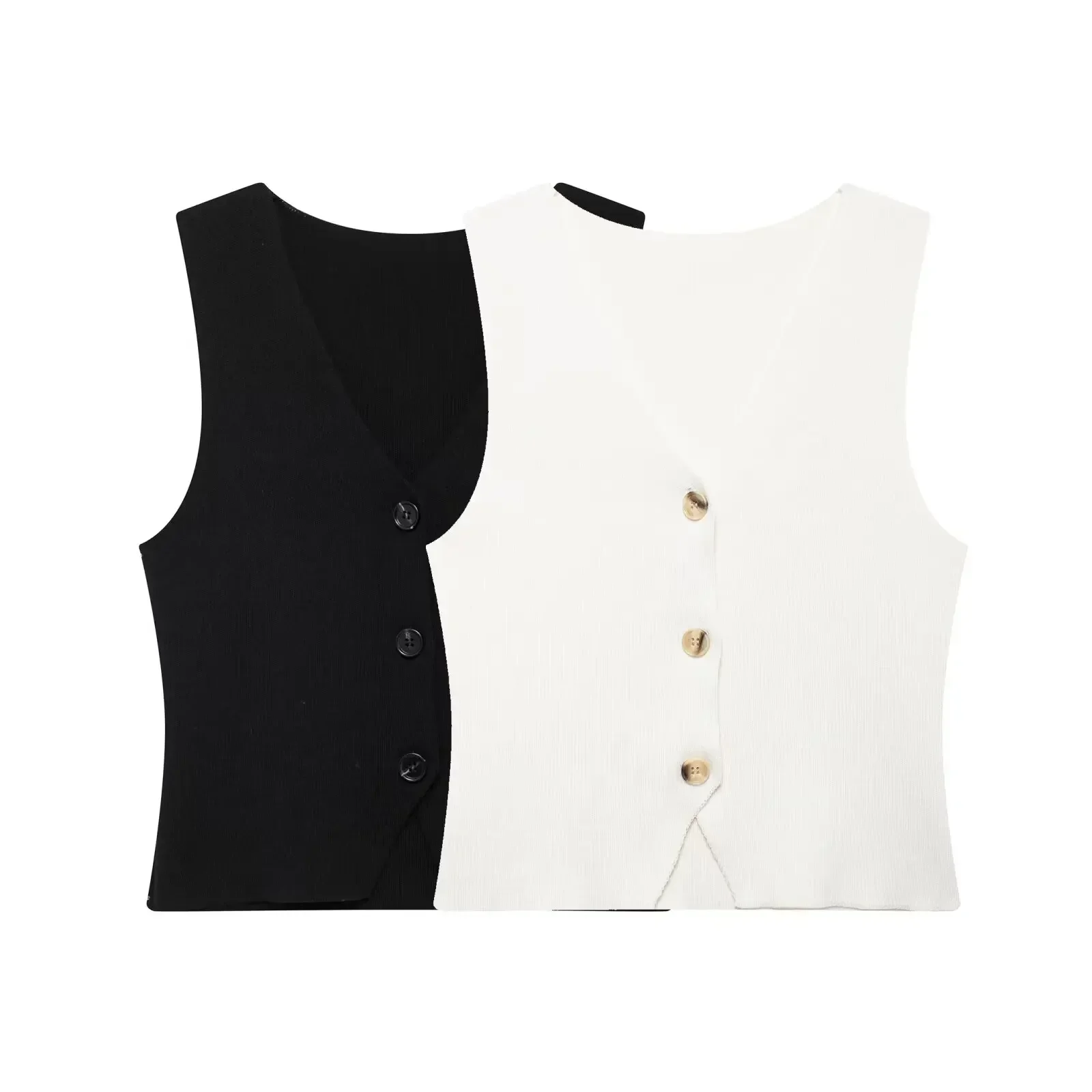 Women's 2024 new fashion slit design slim short single breasted knitted vest retro V Neck sleeveless women's vest chic top
Women's 2024 new fashion slit design slim short single breasted knitted vest retro V Neck sleeveless women's vest chic top