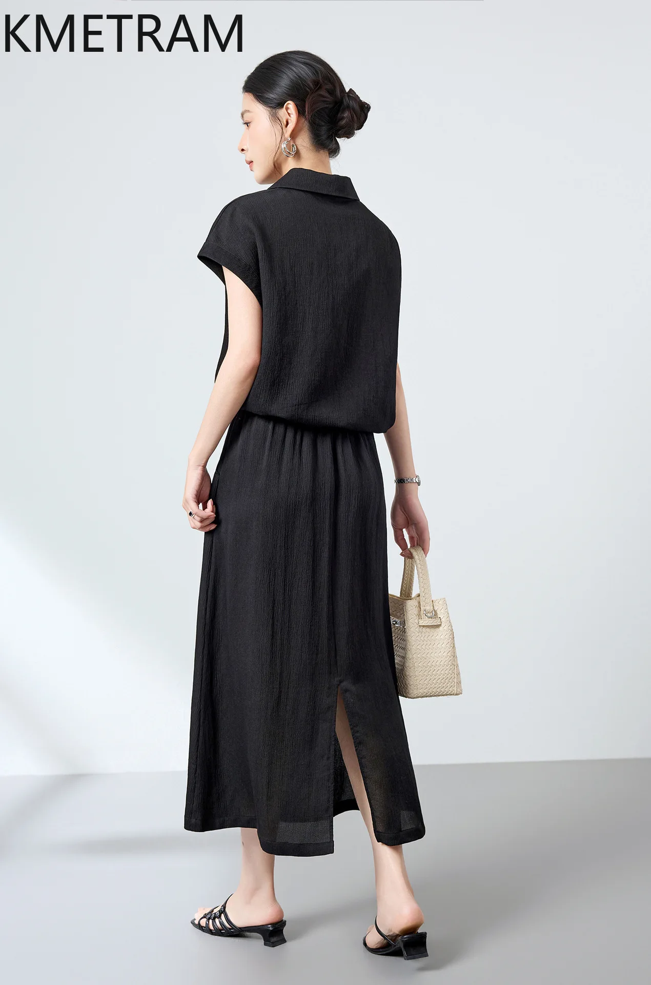 KMETRAM 19MM Xiangyun Sha Black Shirt 100% Real Mulberry Silk Women's Tanks Fashion Sleeveless Summer Tops Woman Clothes 2026 셔츠
KMETRAM 19MM Xiangyun Sha Black Shirt 100% Real Mulberry Silk Women's Tanks Fashion Sleeveless Summer Tops Woman Clothes 2026 셔츠
