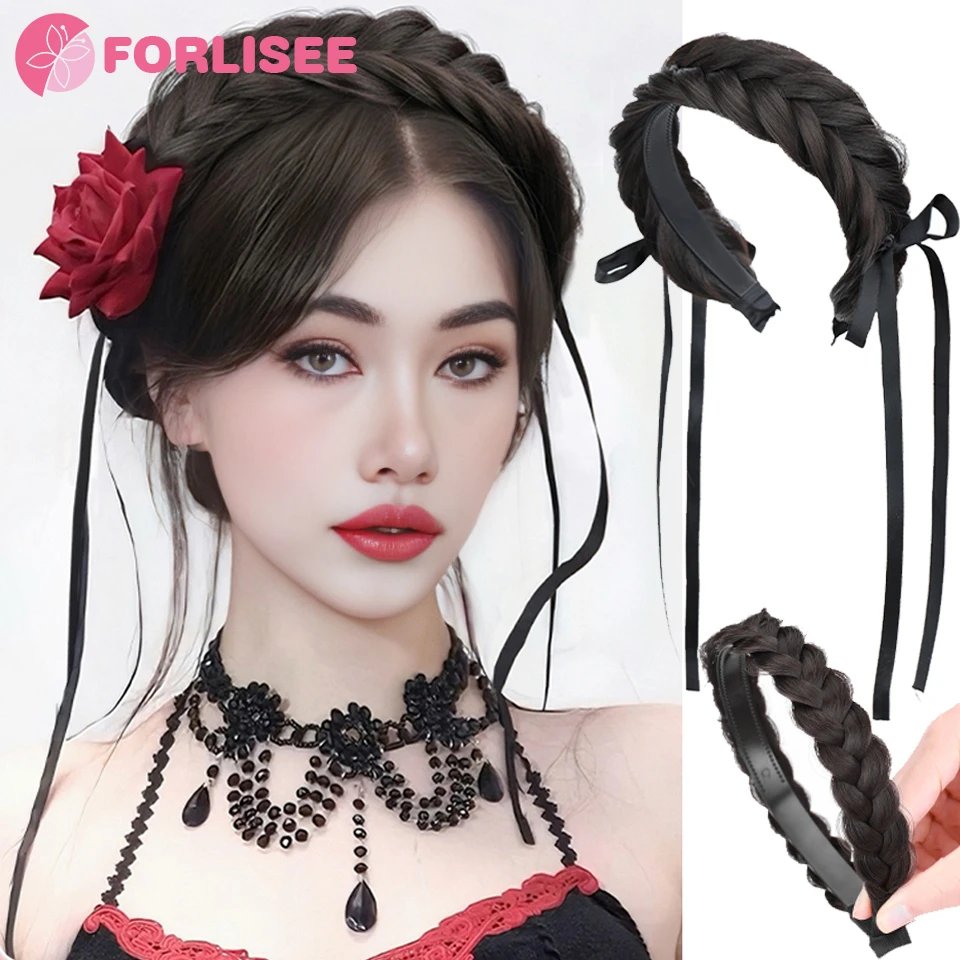 FORLISEE Synthetic Fishbone Braid Wig Headband Fluffy Hair Volume Braid Women's Hairpin Headdress Headband
FORLISEE Synthetic Fishbone Braid Wig Headband Fluffy Hair Volume Braid Women's Hairpin Headdress Headband
