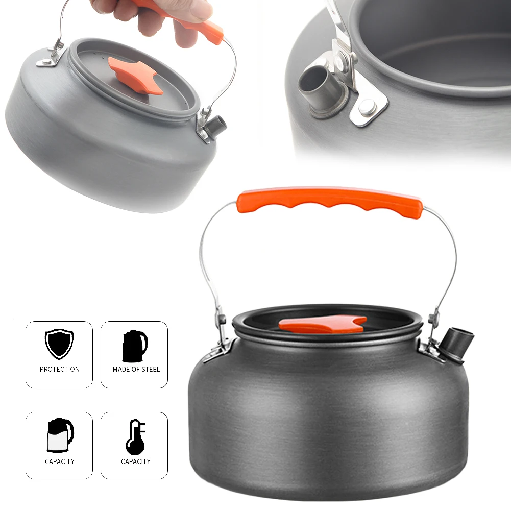 0.8/1.6L Camping Kettle Lightweight Water Kettle Multifunctional Coffee Pot Portable Camping Teapot for Outdoor Travel
0.8/1.6L Camping Kettle Lightweight Water Kettle Multifunctional Coffee Pot Portable Camping Teapot for Outdoor Travel
