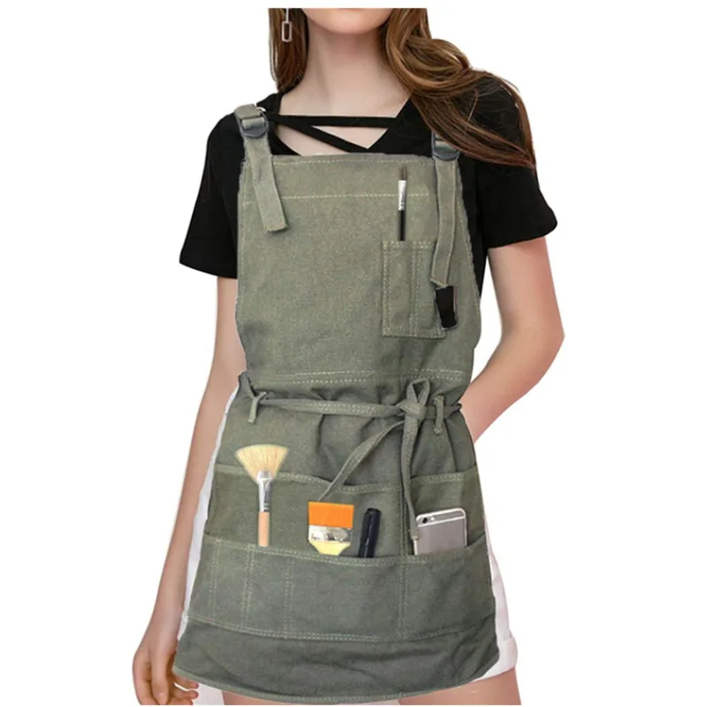 Custom Logo Work Apron For Coffee Shop Hair Salon Floral Design Restaurant Bar Staff With Functional Pockets
Custom Logo Work Apron For Coffee Shop Hair Salon Floral Design Restaurant Bar Staff With Functional Pockets
