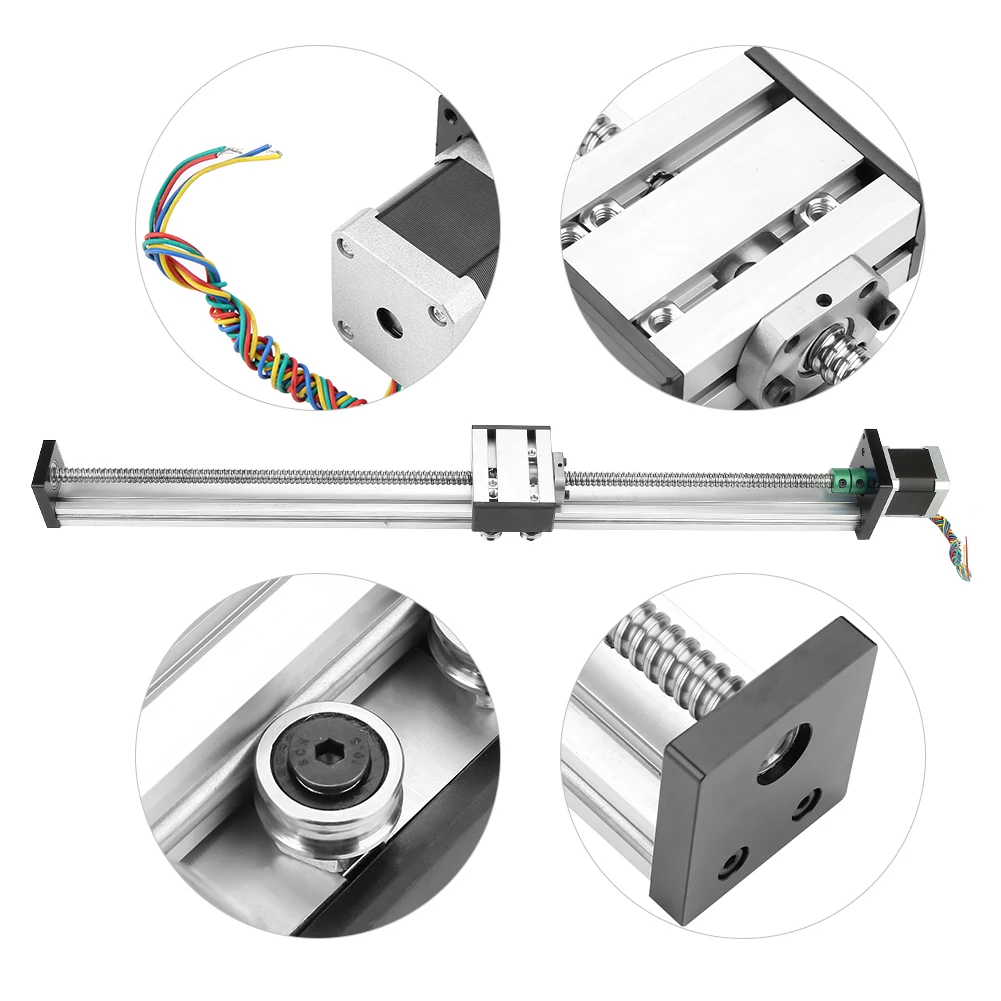 Ball Screw Linear Stage Slide Long Stage Actuator Stroke 500mm 42 Stepper Motor Ball Screw Linear Slide Slide Table Linear Slide
Ball Screw Linear Stage Slide Long Stage Actuator Stroke 500mm 42 Stepper Motor Ball Screw Linear Slide Slide Table Linear Slide