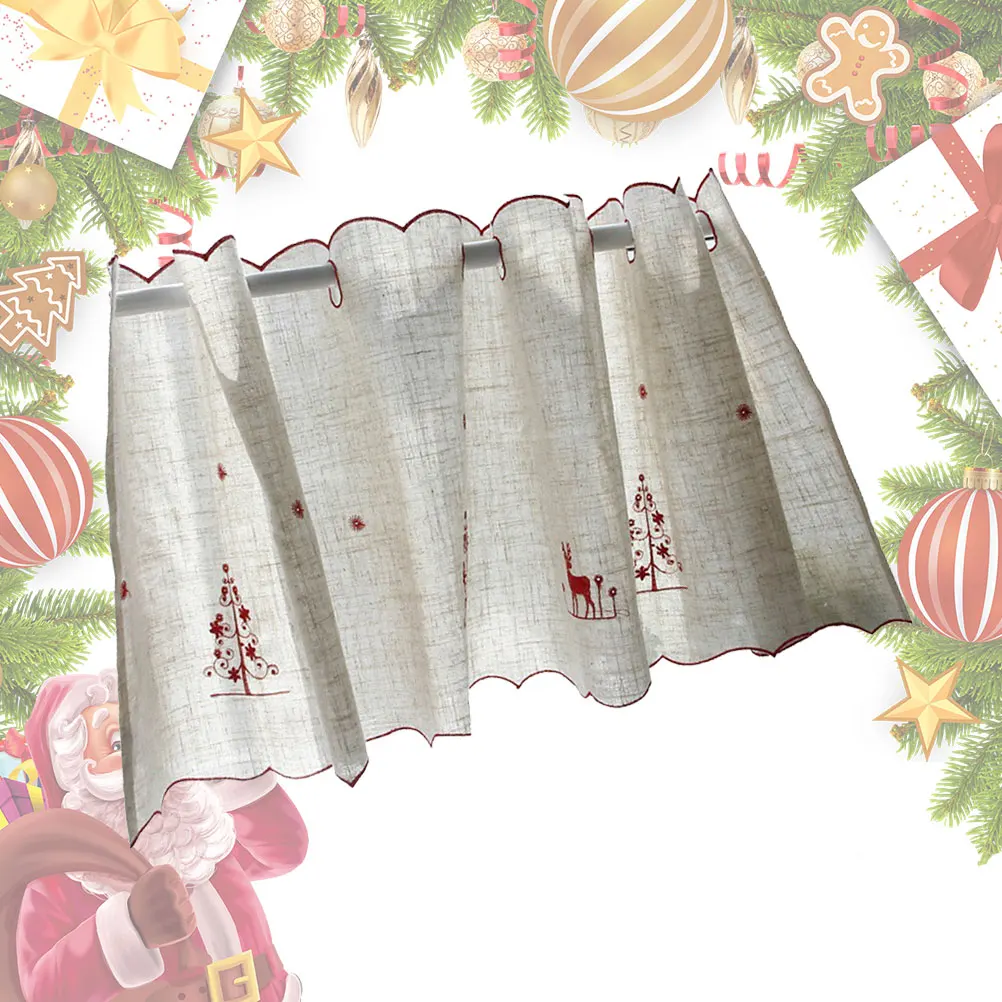 Christmas Elk Half Curtains Coffee Window Short Curtains Rustic Vintage Home Decoration
Christmas Elk Half Curtains Coffee Window Short Curtains Rustic Vintage Home Decoration