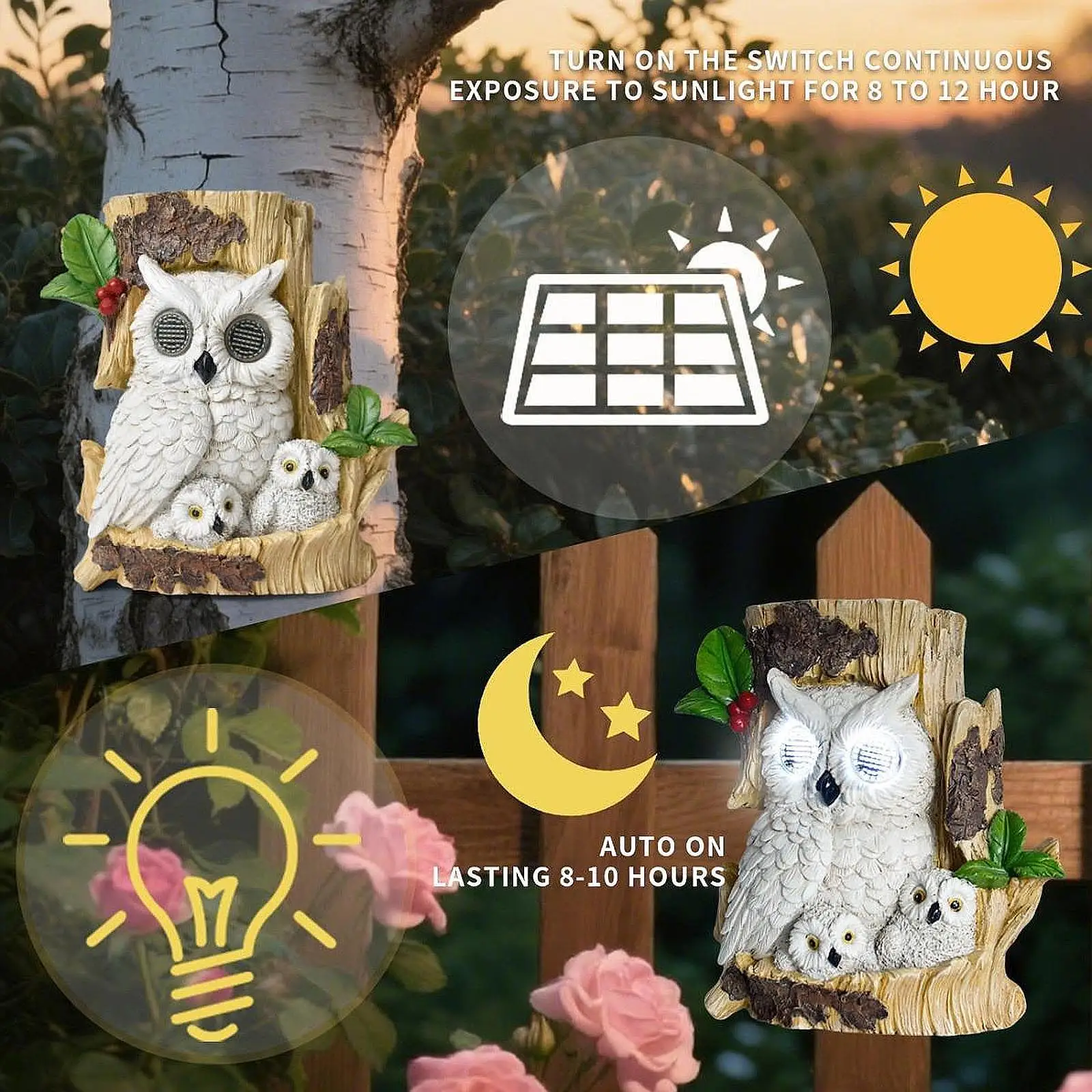 Статуя солнечного света садовой совы с реалистичным движением глаз, фигурка животного, скульптура из смолы для улицы
Статуя солнечного света садовой совы с реалистичным движением глаз, фигурка животного, скульптура из смолы для улицы