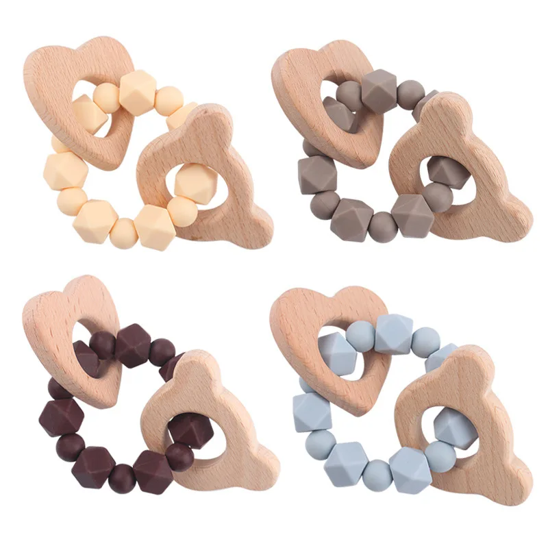 ABCPICK Baby Pacifier Clip Wooden Teethers Bracelet Set Cartoon Animals Silicone Beads Babies Teething Toy Anti-lost Chain
ABCPICK Baby Pacifier Clip Wooden Teethers Bracelet Set Cartoon Animals Silicone Beads Babies Teething Toy Anti-lost Chain