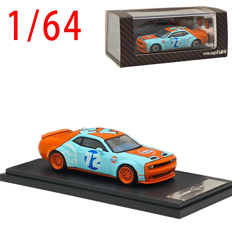FineWorks Diecast 1/64 Scale Dodge Challenger SRT Gulf Alloy Car Model Toys for Boys Gift Collection Display
FineWorks Diecast 1/64 Scale Dodge Challenger SRT Gulf Alloy Car Model Toys for Boys Gift Collection Display