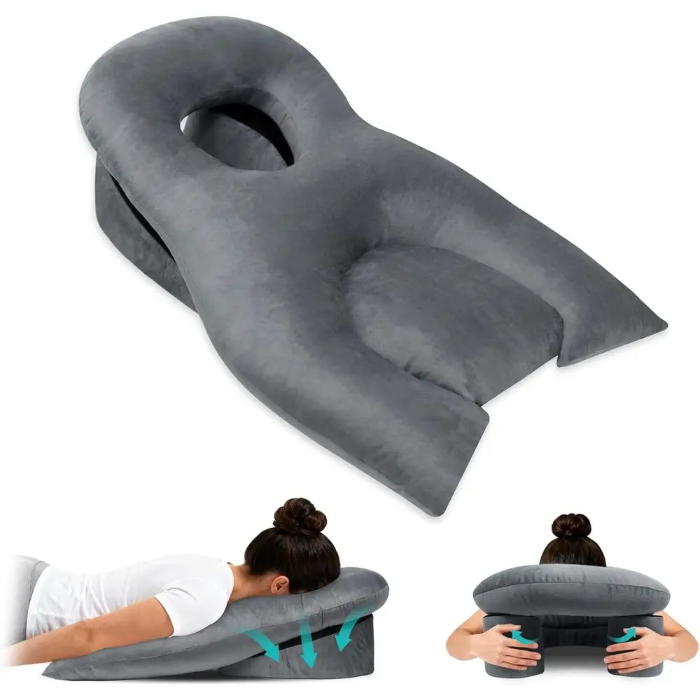 Down Recovery Pillow with Adjustable Airflow, Eye/BBL Prone Massage Support, Plush Velvet Cover, Retinal Vitrectomy Set (Grey, L
Down Recovery Pillow with Adjustable Airflow, Eye/BBL Prone Massage Support, Plush Velvet Cover, Retinal Vitrectomy Set (Grey, L