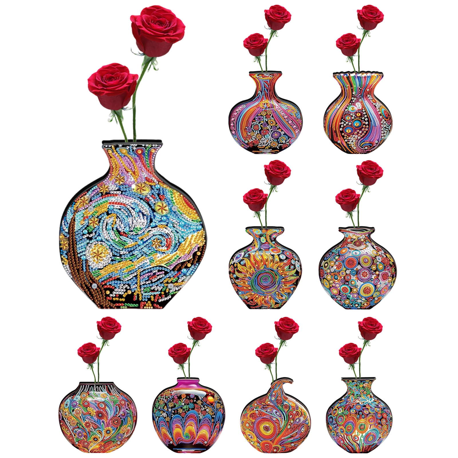 DIY Artistic Vase Desktop Diamond Art Kits Double Sided Drill Diamond Art Tabletop Painting Kit for Adults Home Office Decor
DIY Artistic Vase Desktop Diamond Art Kits Double Sided Drill Diamond Art Tabletop Painting Kit for Adults Home Office Decor