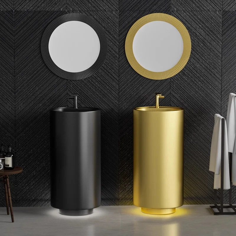 Stainless Steel Column Type Washbasin Floor Type Integrated Hotel Bathroom Creative Round Column Basin
Stainless Steel Column Type Washbasin Floor Type Integrated Hotel Bathroom Creative Round Column Basin