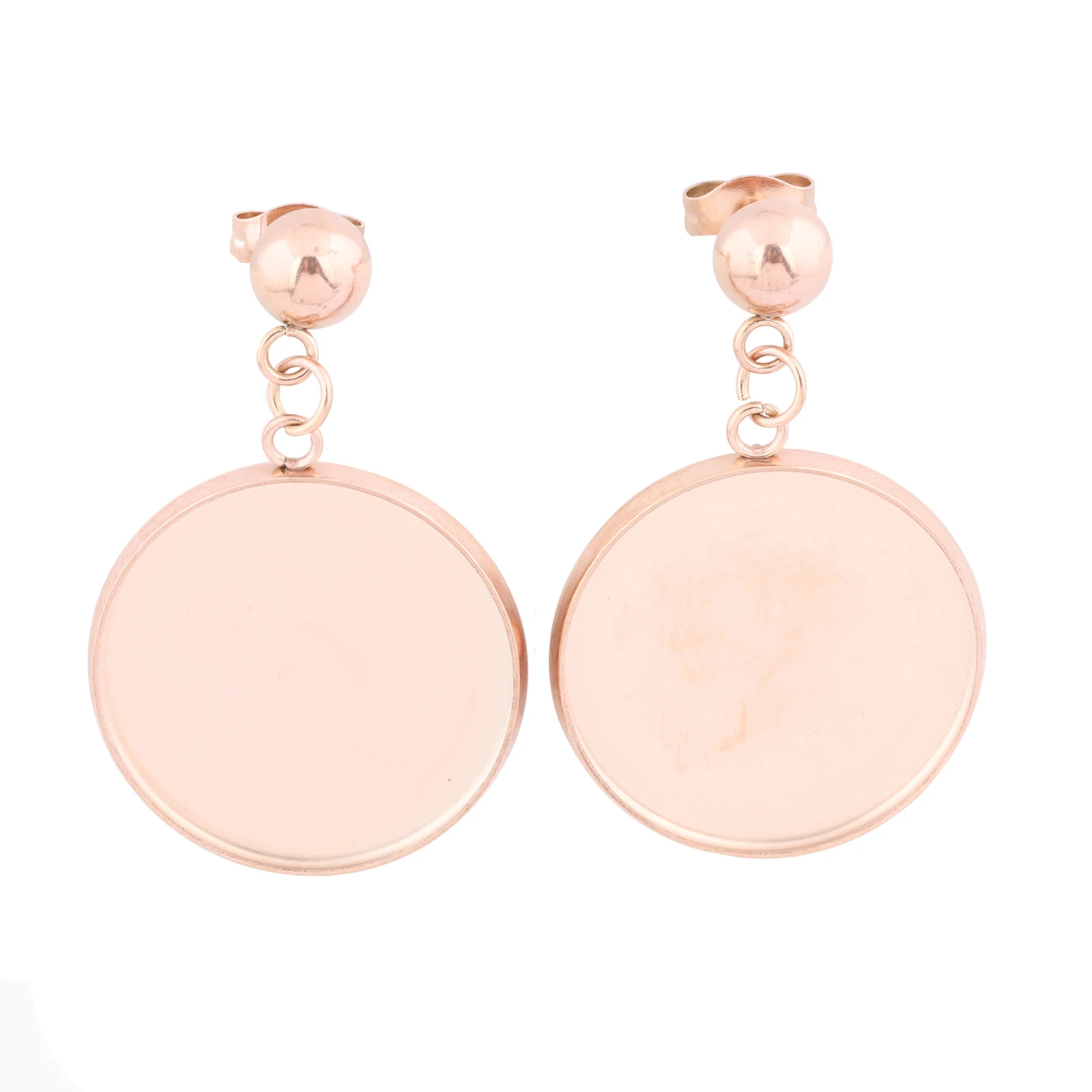 10pcs Stainless Steel Rose Gold 20mm Cabochon Earring Base Setting Blanks Diy Half Ball Ear Post Findings For Jewelry Making
10pcs Stainless Steel Rose Gold 20mm Cabochon Earring Base Setting Blanks Diy Half Ball Ear Post Findings For Jewelry Making