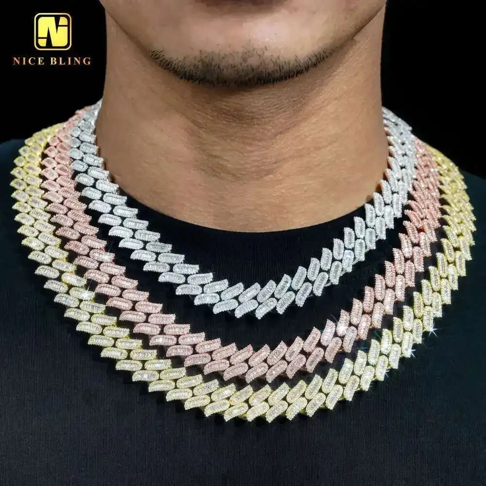 Iced Out модное ожерелье в стиле хип-хоп с кубинскими звеньями, мужское ювелирное изделие из латуни, 16 мм, Cz Cuban Link, позолоченное ожерелье с бриллиантами Baguette Cz
Iced Out модное ожерелье в стиле хип-хоп с кубинскими звеньями, мужское ювелирное изделие из латуни, 16 мм, Cz Cuban Link, позолоченное ожерелье с бриллиантами Baguette Cz