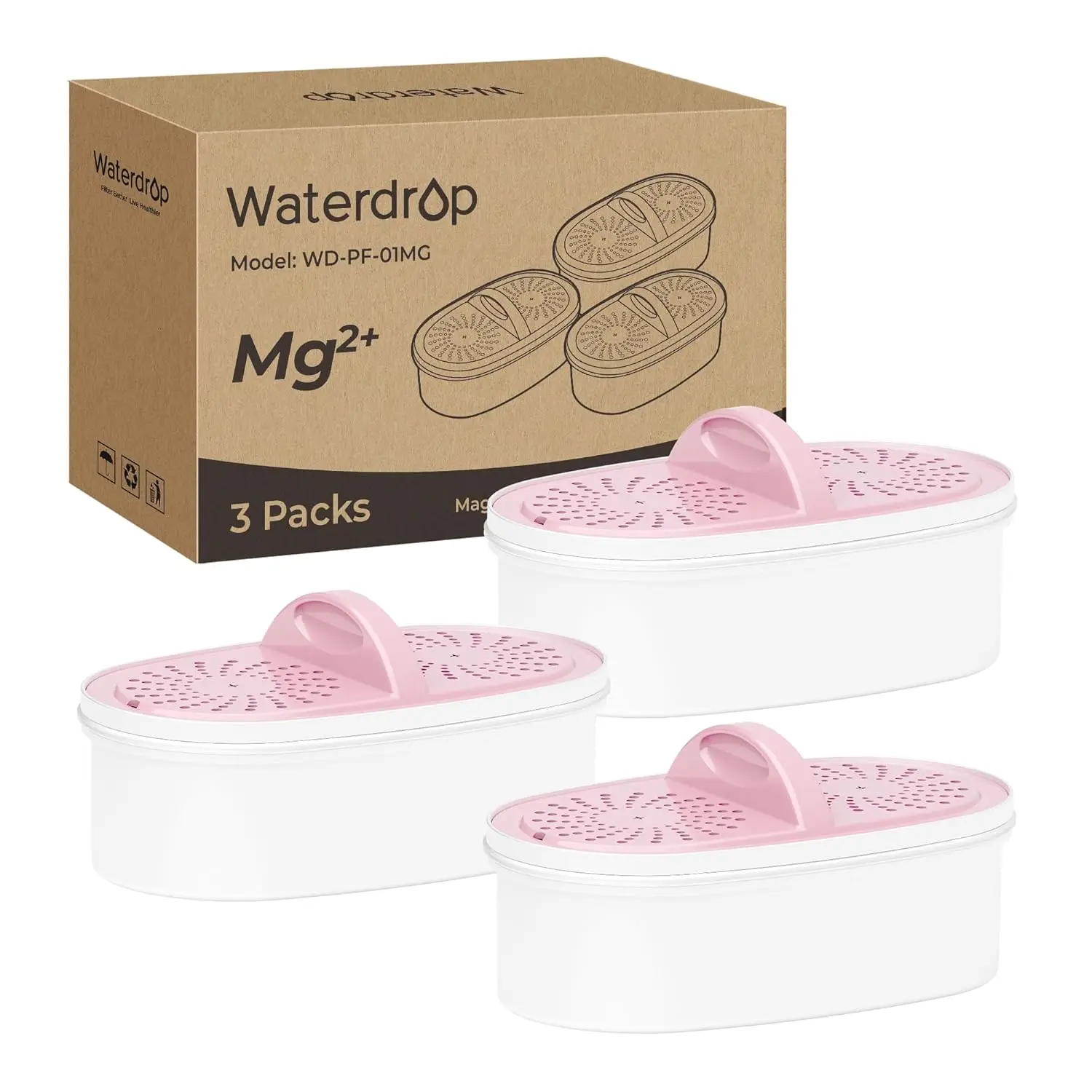 Сменные магниевые фильтры Waterdrop для кувшинов и диспенсеров, уменьшают содержание хлора и запахи, улучшают вкус, срок службы 2 месяца (3 упаковки)
Сменные магниевые фильтры Waterdrop для кувшинов и диспенсеров, уменьшают содержание хлора и запахи, улучшают вкус, срок службы 2 месяца (3 упаковки)