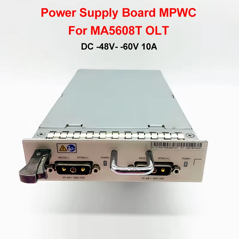 FTTH MPWC Power Supply Board Original DC -48V- -60V 10A dual port card Power Converter Power cable For MA5608T OLT
FTTH MPWC Power Supply Board Original DC -48V- -60V 10A dual port card Power Converter Power cable For MA5608T OLT