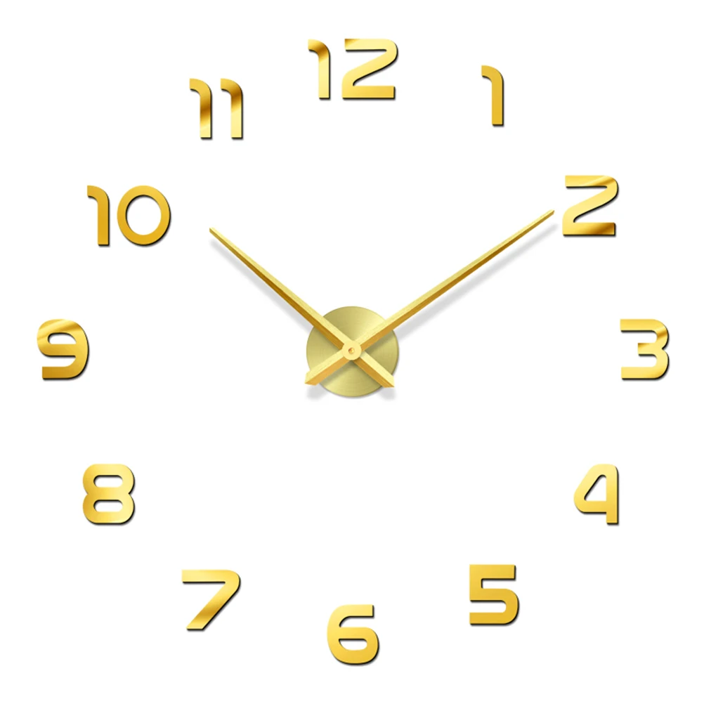 Large Wall Oversized Self Adhesive Metal Silent Golden Office Self-Adhesive Wall Clock Bedroom Decor
Large Wall Oversized Self Adhesive Metal Silent Golden Office Self-Adhesive Wall Clock Bedroom Decor