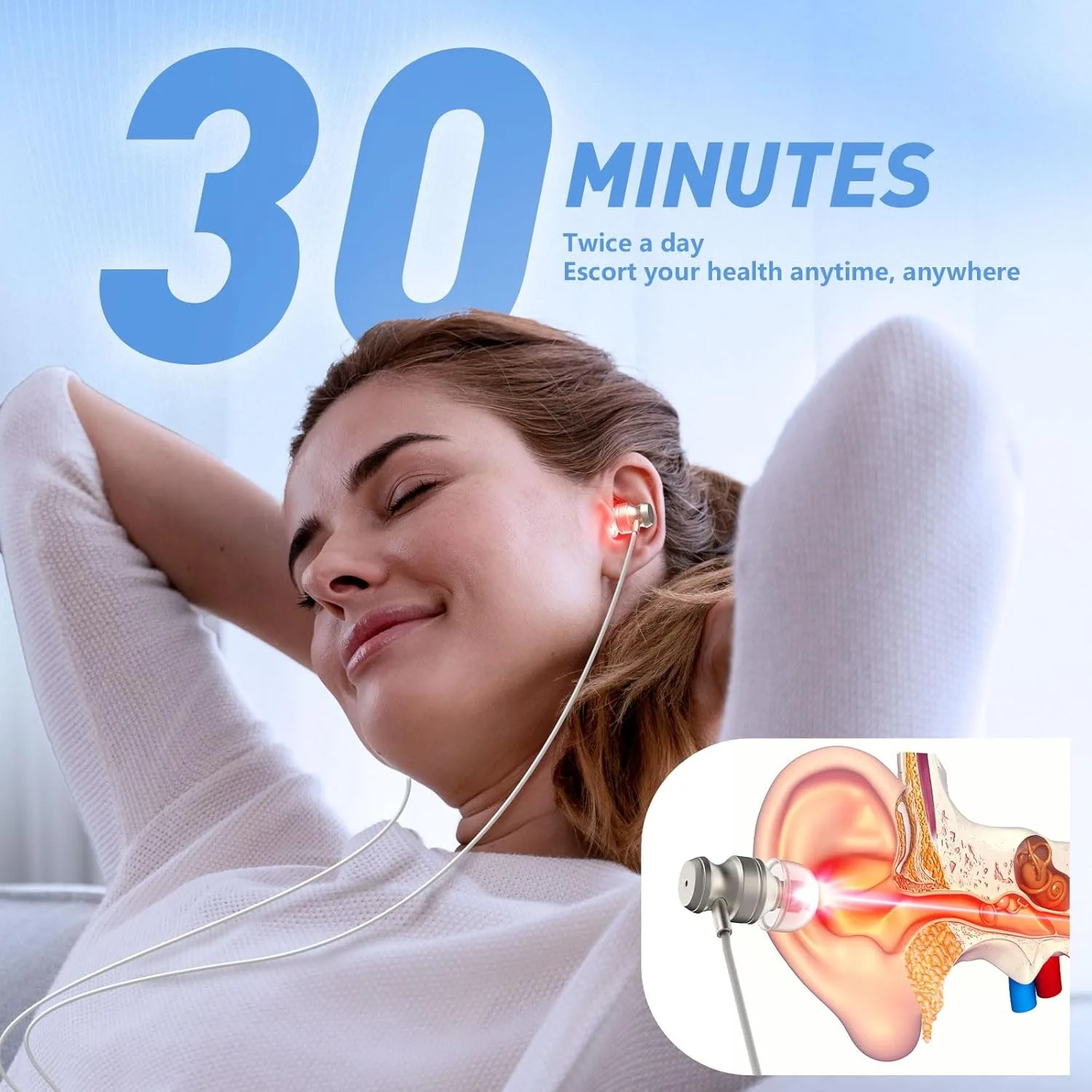Tinnitus Infrared Earplugs 650nm Red Light Ear Therapy Device LLLT USB Type-C Otitis Media Deafness Treatment Ear Care
Tinnitus Infrared Earplugs 650nm Red Light Ear Therapy Device LLLT USB Type-C Otitis Media Deafness Treatment Ear Care