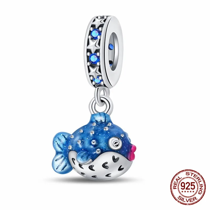 925 Sterling Silver Beaded Zircon Pufferfish Pendant suitable for original bracelet designs DIY womens jewelry gifts
925 Sterling Silver Beaded Zircon Pufferfish Pendant suitable for original bracelet designs DIY womens jewelry gifts