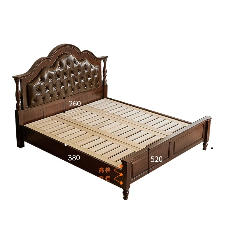 Simple American country walnut all solid wood real cowhide soft bag bed 1.8m storage bed
Simple American country walnut all solid wood real cowhide soft bag bed 1.8m storage bed