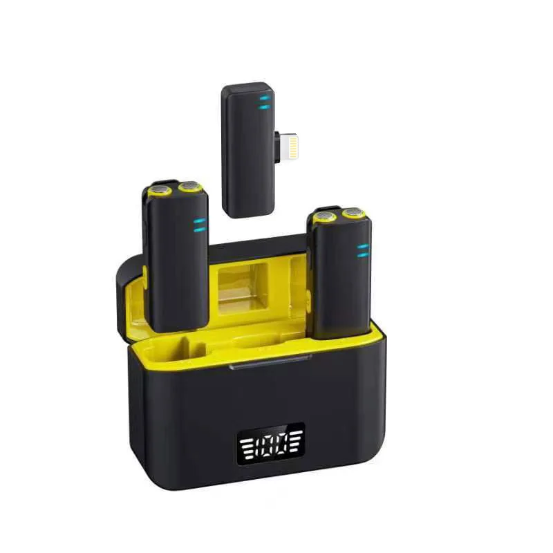 Wireless Lavalier Clip Microphone Kit With Charging Case Type-C Or Lightning Interface For Vlog Interview Live Streaming
Wireless Lavalier Clip Microphone Kit With Charging Case Type-C Or Lightning Interface For Vlog Interview Live Streaming