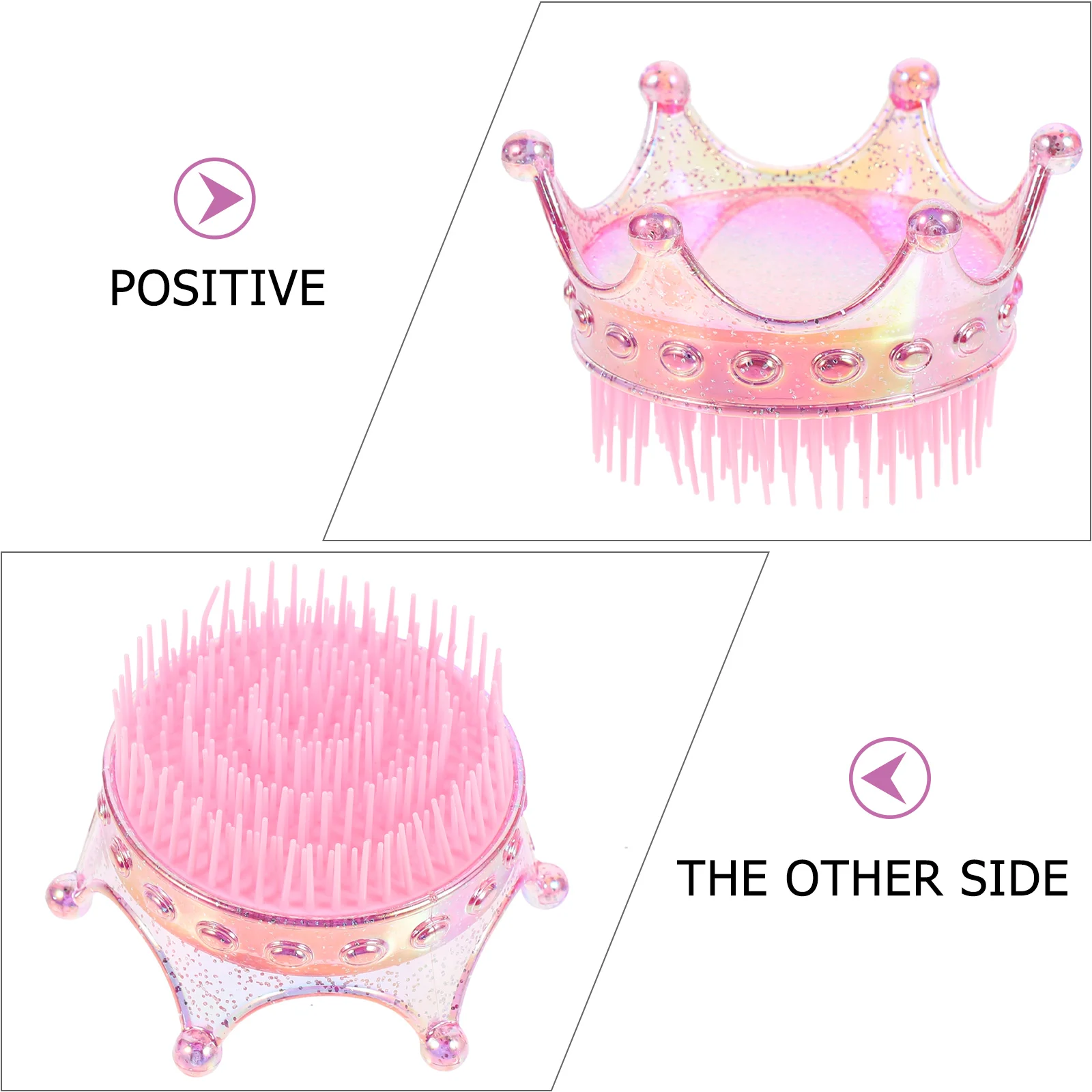 2pcs Anti-knot Brush Glitter Crown Shape Kids Hair Comb Lightweight Portable for Girls Boys Curly Straight Hair Detangler
2pcs Anti-knot Brush Glitter Crown Shape Kids Hair Comb Lightweight Portable for Girls Boys Curly Straight Hair Detangler