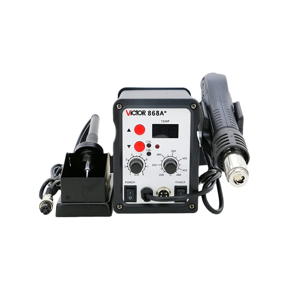 VICTOR 868A + SMD микрокомпьютер с цифровым дисплеем паяльная станция горячего воздуха мощность 700 Вт с разрешением 1 за Цельсию паяльная станция
VICTOR 868A + SMD микрокомпьютер с цифровым дисплеем паяльная станция горячего воздуха мощность 700 Вт с разрешением 1 за Цельсию паяльная станция