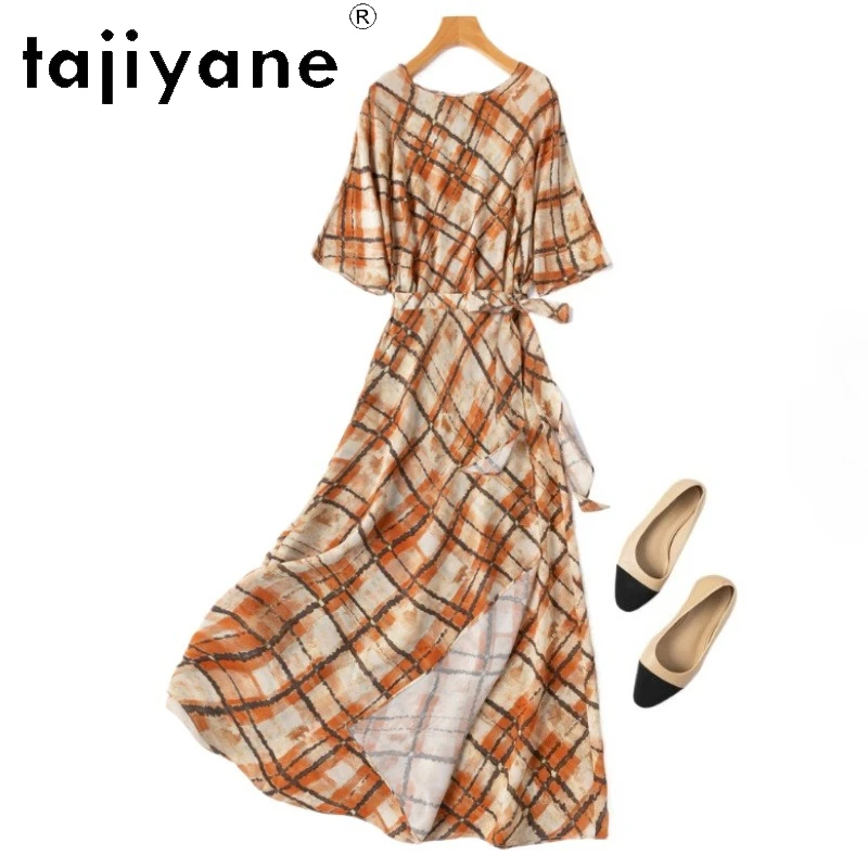 TAJIYANE 100% Real Mulberry Silk Dress Woman Summer 2026 Party Long Dresses 16MM Batwing Sleeves Frocks Ladies Clothes Vestidos
TAJIYANE 100% Real Mulberry Silk Dress Woman Summer 2026 Party Long Dresses 16MM Batwing Sleeves Frocks Ladies Clothes Vestidos