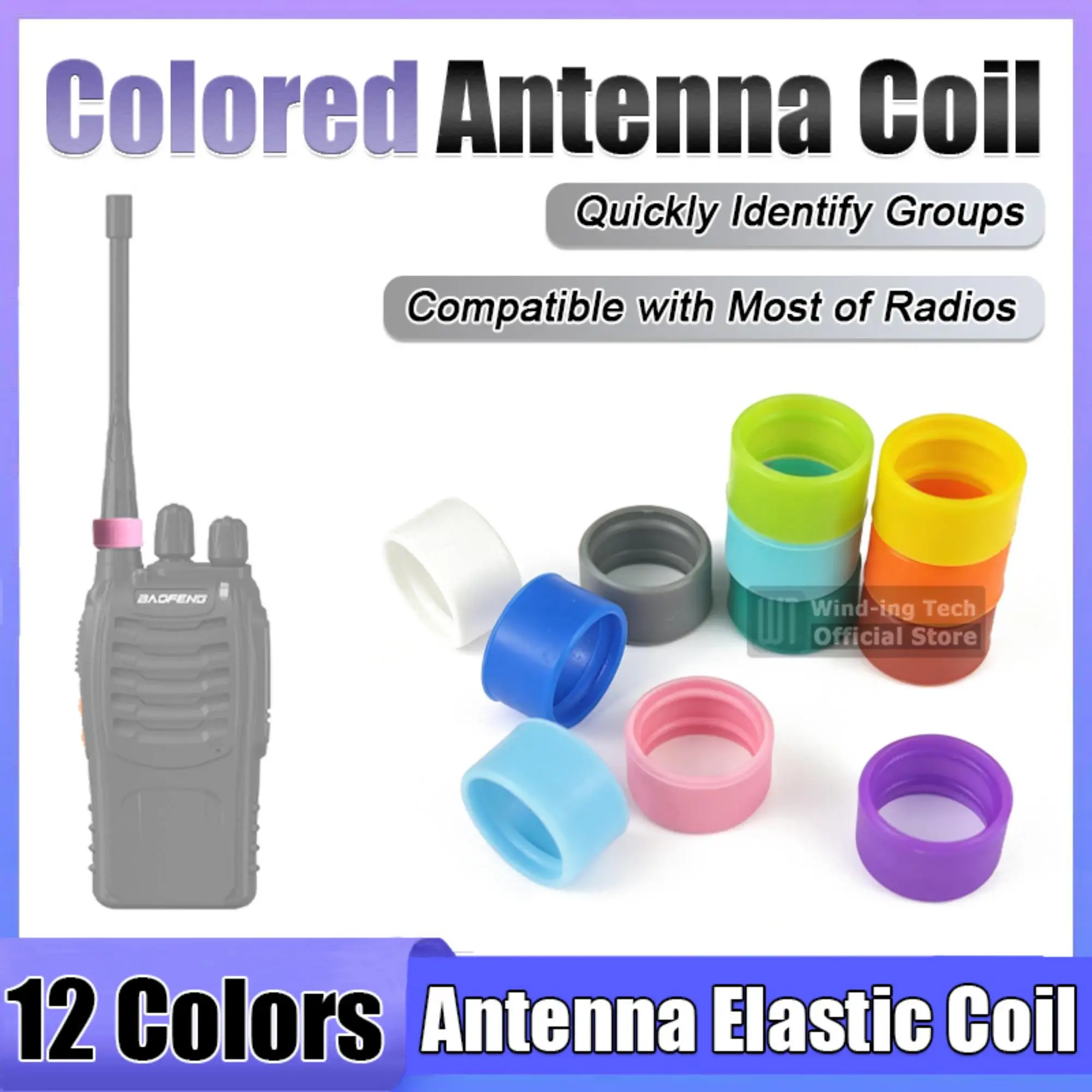 Walkie Talkie Antenna Elastic Coil Silicone Material Compatible with Most of Two Way Radios Quickly Identify Groups DM 32 UV-5R
Walkie Talkie Antenna Elastic Coil Silicone Material Compatible with Most of Two Way Radios Quickly Identify Groups DM 32 UV-5R