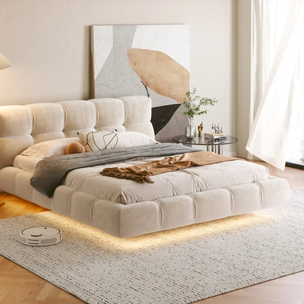 Modern Bedroom Furniture Wooden Suspension Bed Double King Size Bed With Led Light Queen Bed
Modern Bedroom Furniture Wooden Suspension Bed Double King Size Bed With Led Light Queen Bed