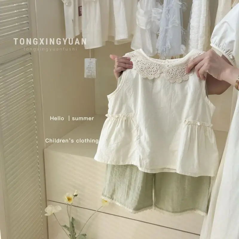 Модный повседневный комплект одежды Kawaii для девочек: кружевной костюм из двух предметов в корейском стиле, летняя коллекция 2026 года
Модный повседневный комплект одежды Kawaii для девочек: кружевной костюм из двух предметов в корейском стиле, летняя коллекция 2026 года