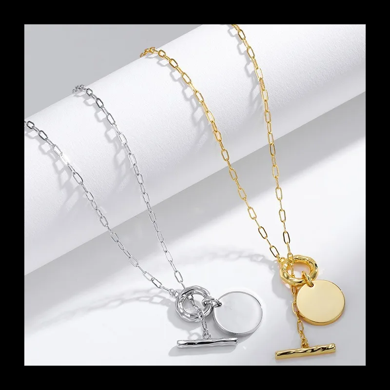 Ожерелье из натурального золота с медным покрытием, оригинальный дизайн, женское ожерелье с пряжкой OT, винтажная кубинская цепочка, круглая брендовая подвеска
Ожерелье из натурального золота с медным покрытием, оригинальный дизайн, женское ожерелье с пряжкой OT, винтажная кубинская цепочка, круглая брендовая подвеска