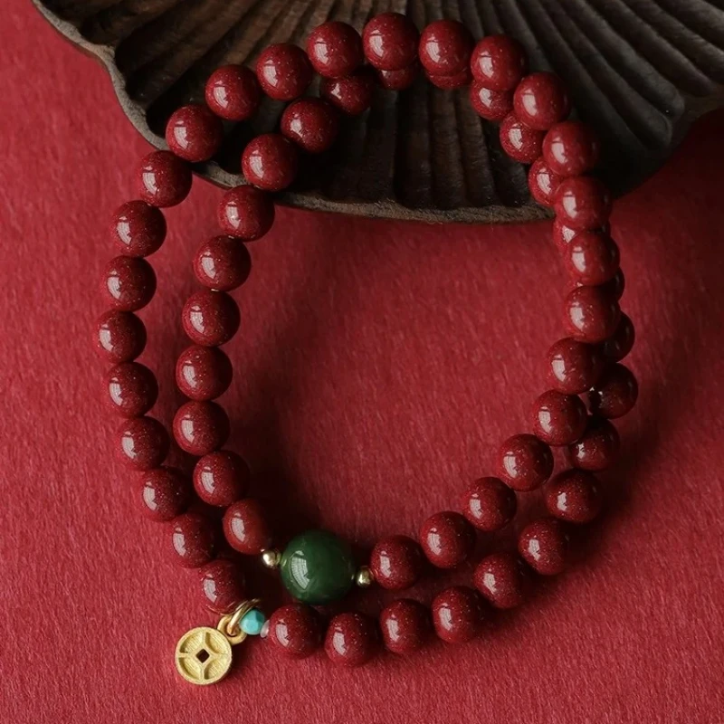 Natural Raw Ore High Content Cinnabar Purple Gold Sand Bracelet Palace Style Hotan Jasper Multi Circle Bracelet for Women
Natural Raw Ore High Content Cinnabar Purple Gold Sand Bracelet Palace Style Hotan Jasper Multi Circle Bracelet for Women