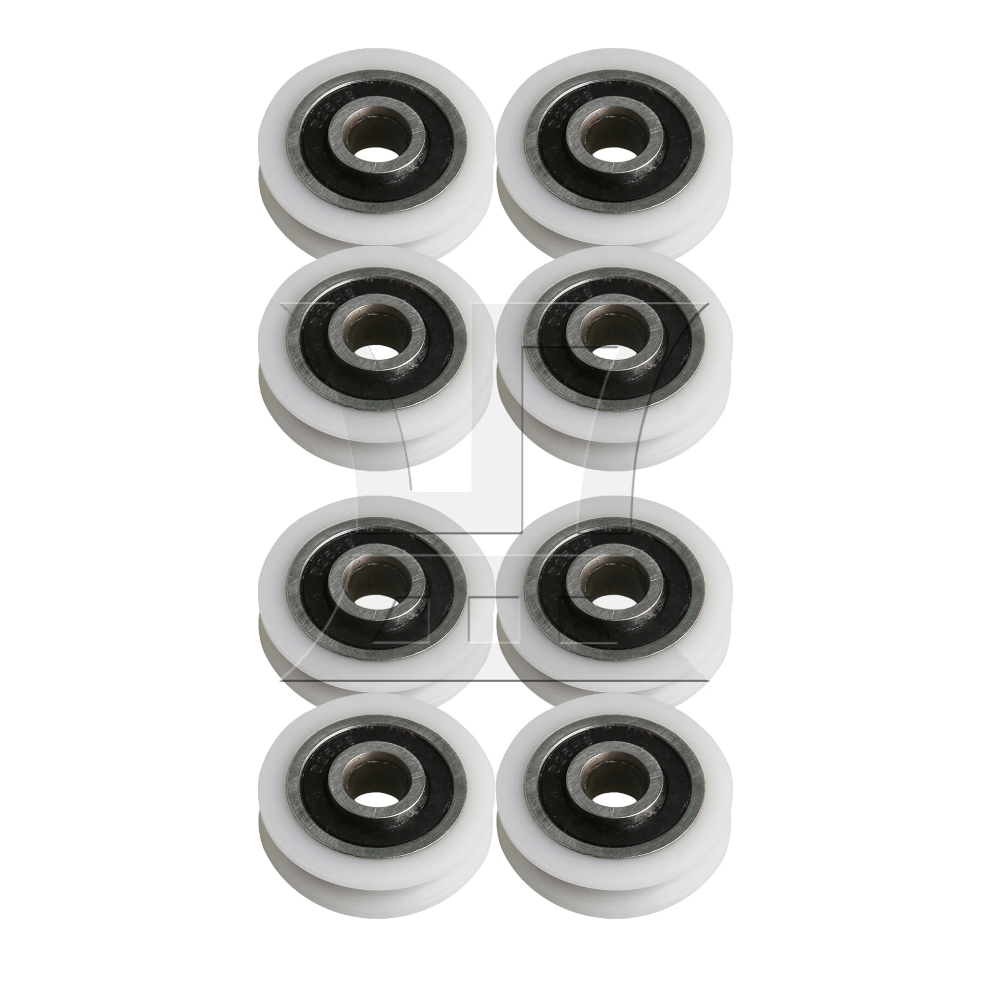 U-shaped Plastic Coated Bearing Pulley 5x21x6mm White for Disinfection Cabinet
U-shaped Plastic Coated Bearing Pulley 5x21x6mm White for Disinfection Cabinet