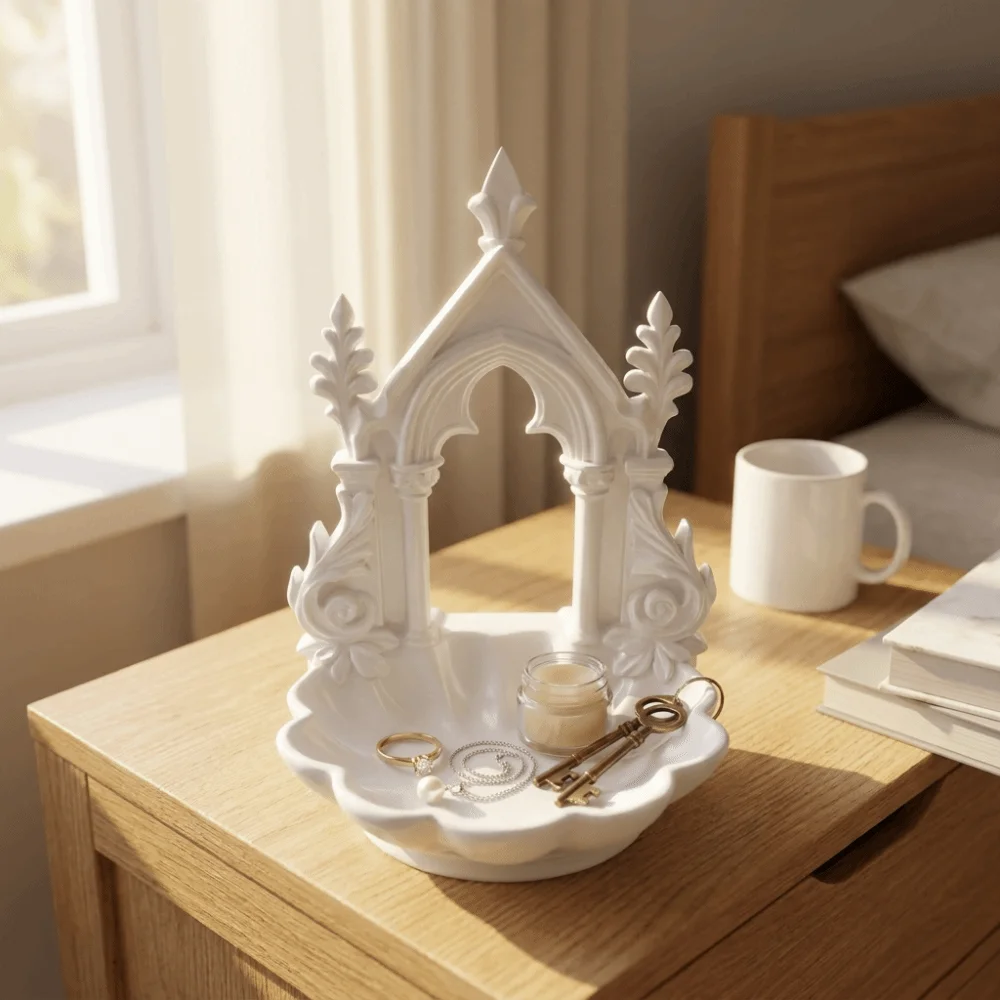 Gothic Style Jewelry Storage Box Elegant Retro Design Jewelry Organizer Tray Display Arch Shape Home Decorative Ornament Bedroom
Gothic Style Jewelry Storage Box Elegant Retro Design Jewelry Organizer Tray Display Arch Shape Home Decorative Ornament Bedroom
