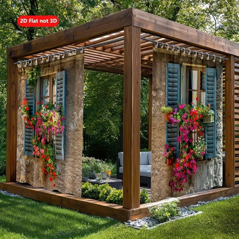 VIKAMA Outdoor Garden Lace Curtains 2-Piece Set, Sun Blocking Sheer Curtains with Hooks, Machine Washable
VIKAMA Outdoor Garden Lace Curtains 2-Piece Set, Sun Blocking Sheer Curtains with Hooks, Machine Washable