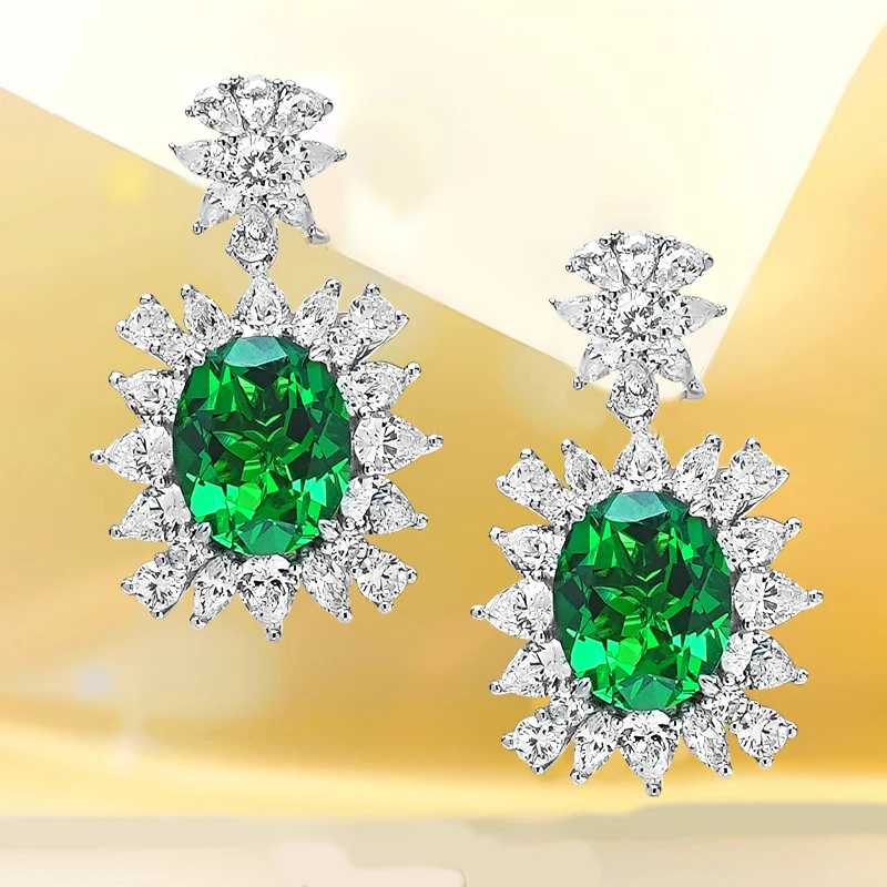 New Flower Earrings with Sterling Silver Inlaid Artificial Gemstones, Niche Design, and High-end Temperament
New Flower Earrings with Sterling Silver Inlaid Artificial Gemstones, Niche Design, and High-end Temperament