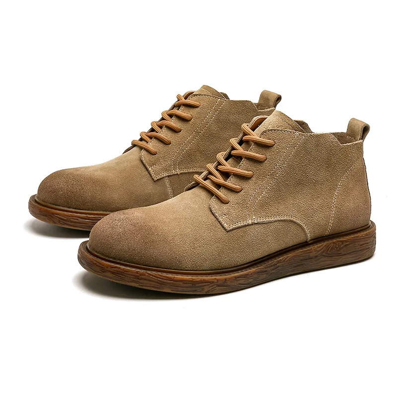 High Quality Mens Retro British Suede Leather Mid-Top Tooling Desert Boots Lace Up Casual Non-slip Flat Sole Short Boots for Men
High Quality Mens Retro British Suede Leather Mid-Top Tooling Desert Boots Lace Up Casual Non-slip Flat Sole Short Boots for Men