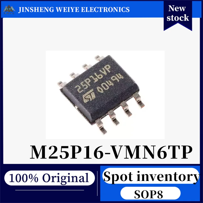 (10/50 pieces) Brand new original M25P16-VMN6TP memory chip IC, silkscreen 25P16VP, surface mount SOP-8, in stock, electronic
(10/50 pieces) Brand new original M25P16-VMN6TP memory chip IC, silkscreen 25P16VP, surface mount SOP-8, in stock, electronic