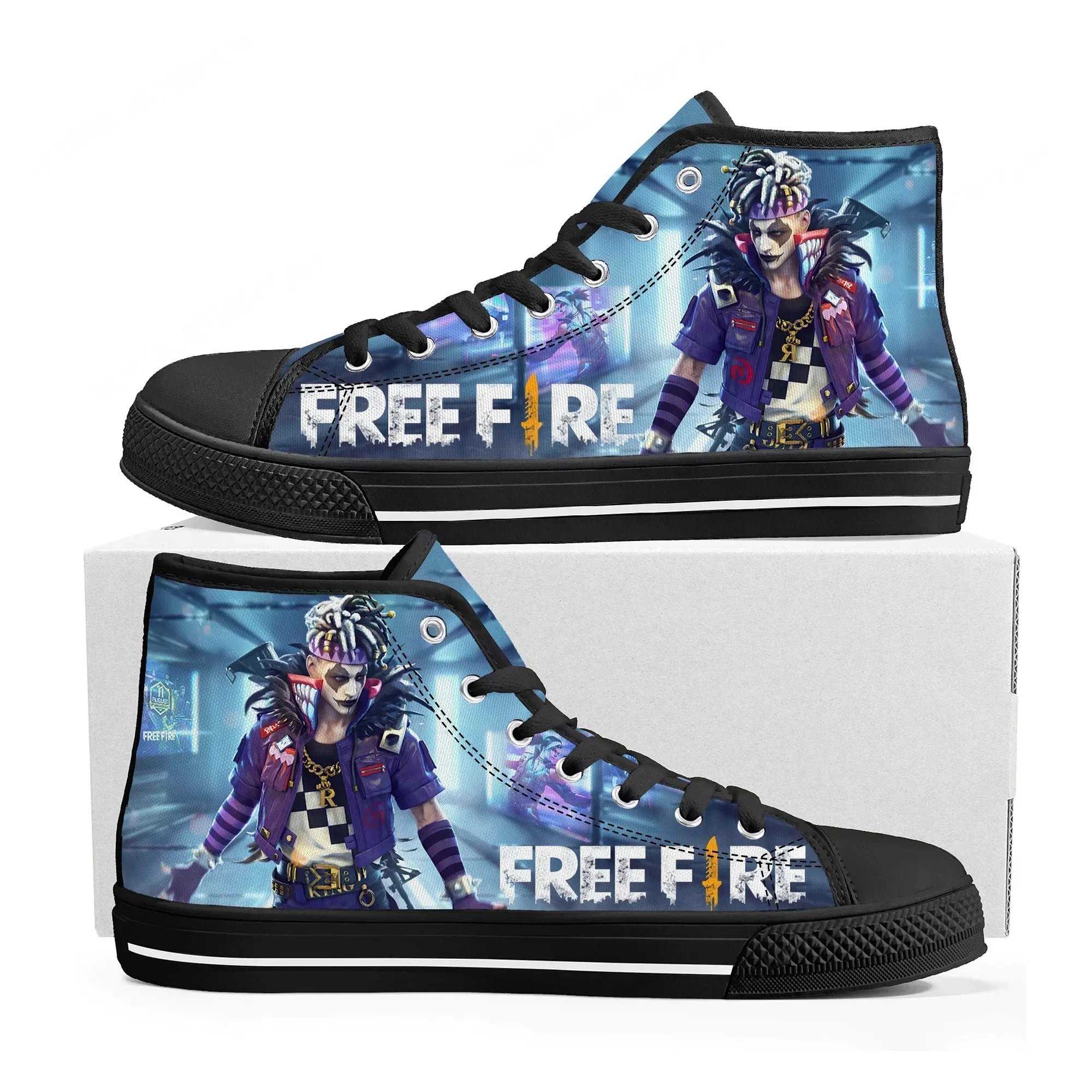 Кроссовки Garena Free Fire High Top с мультяшным принтом для мужчин, женщин и подростков, высококачественные парусиновые кеды, модные кроссовки на заказ для пар
Кроссовки Garena Free Fire High Top с мультяшным принтом для мужчин, женщин и подростков, высококачественные парусиновые кеды, модные кроссовки на заказ для пар