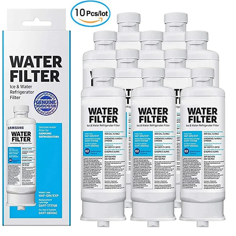 Replace DA97-17376B DA97-08006C, HAF-QIN, HAF-QIN / EXP, RF23M8070SG, refrigerator water filter (pack of 10)
Replace DA97-17376B DA97-08006C, HAF-QIN, HAF-QIN / EXP, RF23M8070SG, refrigerator water filter (pack of 10)