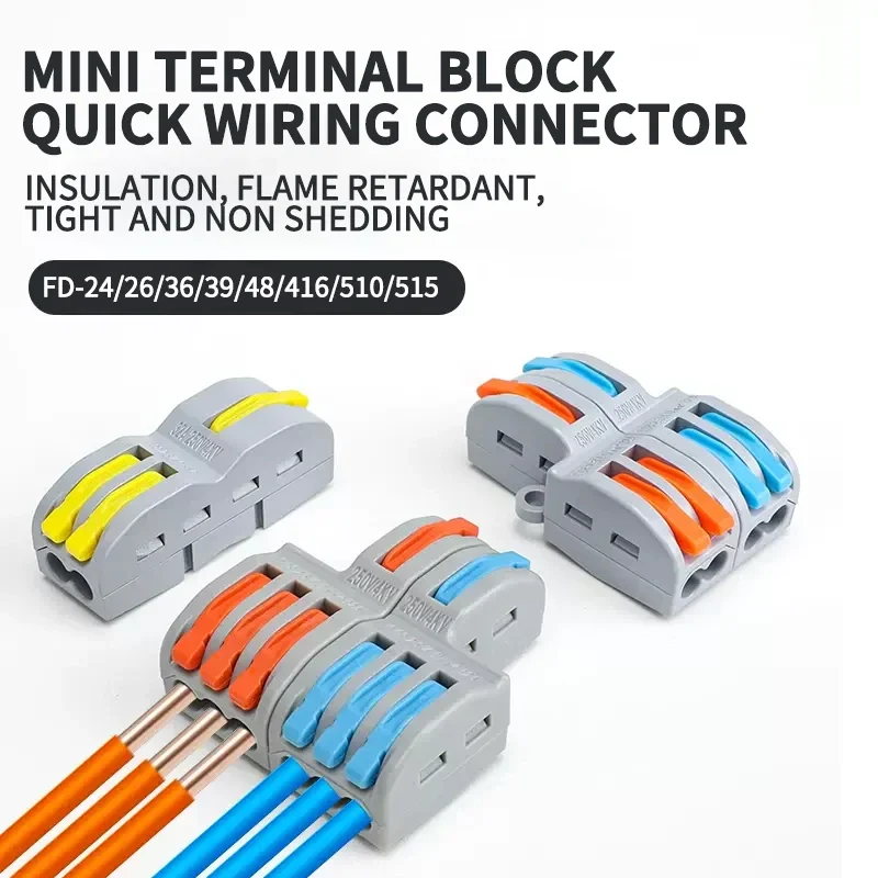 SPL-2 Fast 2-In 2-Out, 3-In 6-Out Wiring Terminals 2-Position 2/3/4/5pin Connectors Wire Connectors electrical Connector Kit
SPL-2 Fast 2-In 2-Out, 3-In 6-Out Wiring Terminals 2-Position 2/3/4/5pin Connectors Wire Connectors electrical Connector Kit