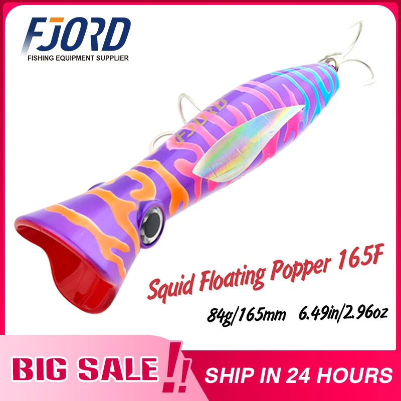 FJORD Poppers Sea Fishing Lure 165mm 82g Floating Hard Baits Z Shaped Pace Through Wire Construction Fishing Things Accessories
FJORD Poppers Sea Fishing Lure 165mm 82g Floating Hard Baits Z Shaped Pace Through Wire Construction Fishing Things Accessories