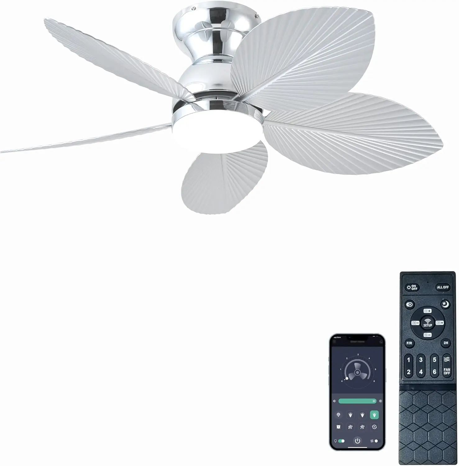 38-inch Tropical Ceiling Fan with Light, Remote/APP Control, Dimmable LED, Reversible Motor for Indoor/Outdoor Use
38-inch Tropical Ceiling Fan with Light, Remote/APP Control, Dimmable LED, Reversible Motor for Indoor/Outdoor Use