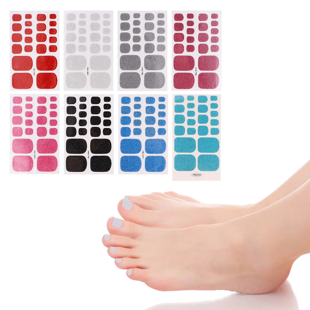 8 Sheets Nail Stickers Self Adhesive Toenail Decals Decor Ornament Manicure
8 Sheets Nail Stickers Self Adhesive Toenail Decals Decor Ornament Manicure
