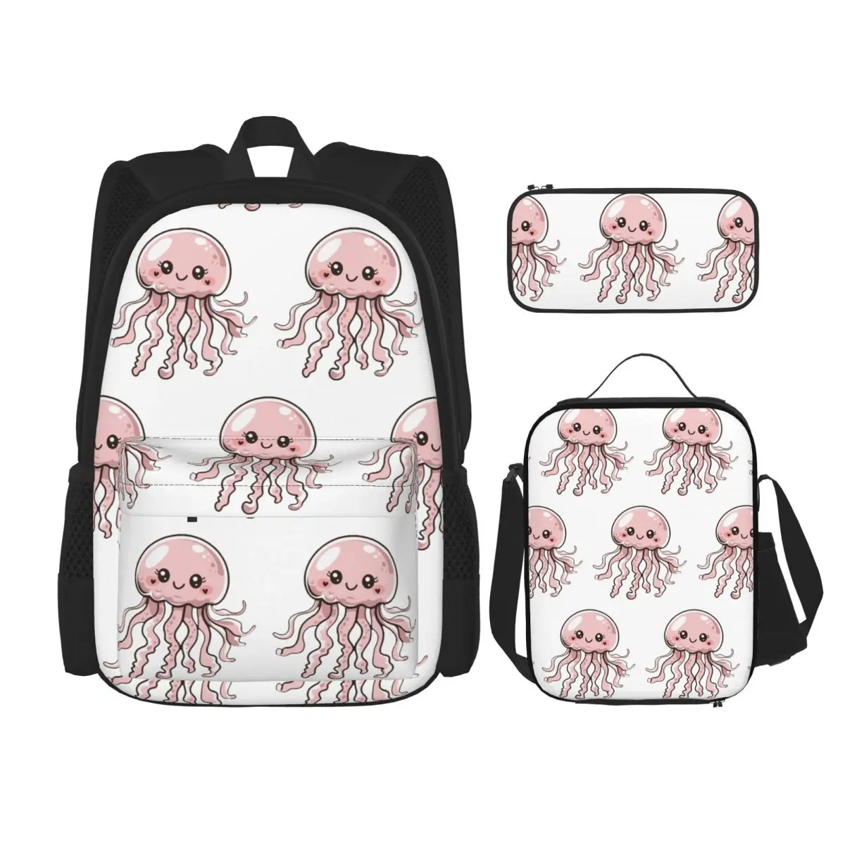 Cute Jellyfish Kawaii Design Backpacks Boys Girls Bookbag School Bags Rucksack Lunch Bag Pen Bag Three-Piece Set
Cute Jellyfish Kawaii Design Backpacks Boys Girls Bookbag School Bags Rucksack Lunch Bag Pen Bag Three-Piece Set