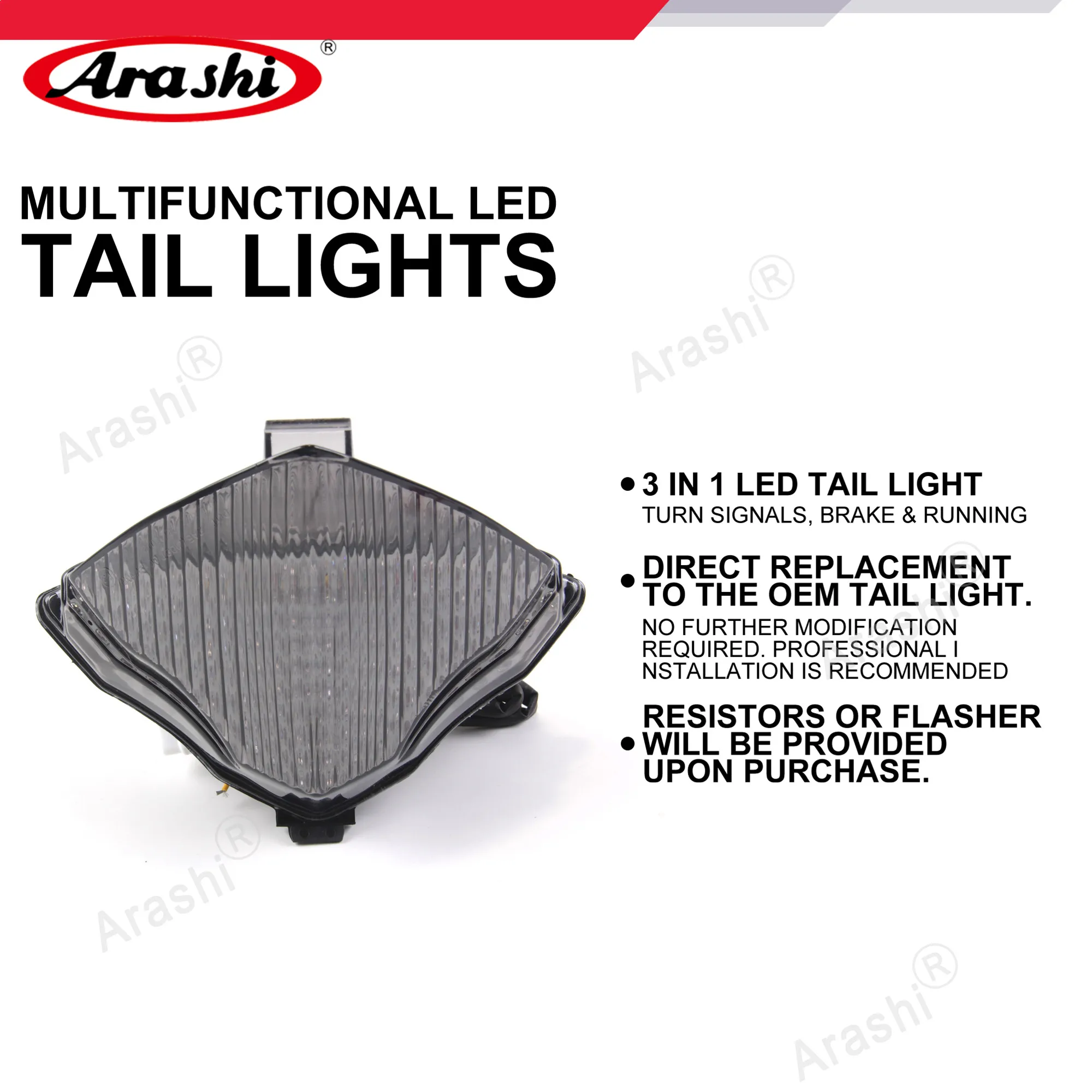 Arashi For YAMAHA R1 2004 2005 2006 LED Integrated Turn Signals Tail Light Motorcycle Turn Signal Running Rear Brake Tail Light
Arashi For YAMAHA R1 2004 2005 2006 LED Integrated Turn Signals Tail Light Motorcycle Turn Signal Running Rear Brake Tail Light