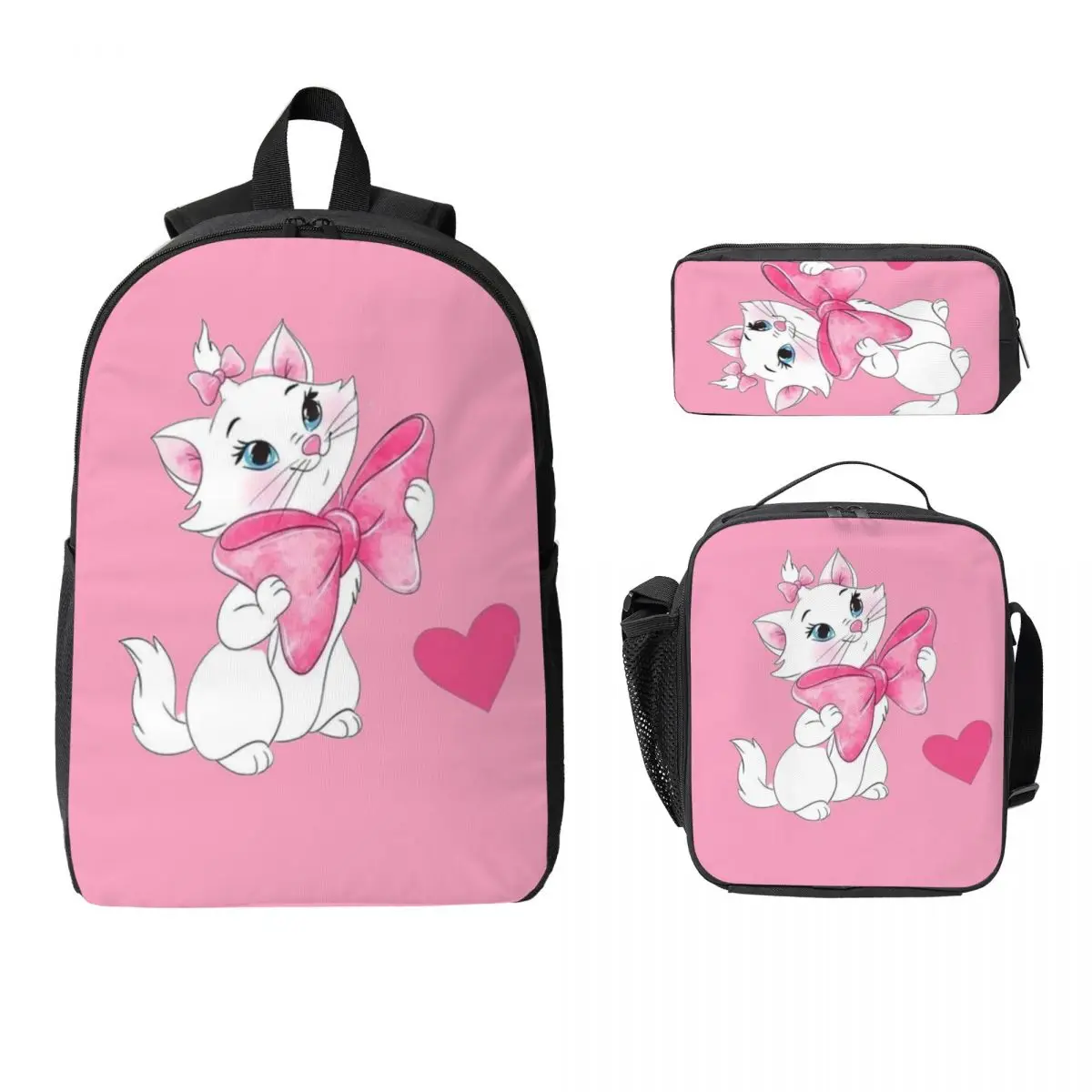 Розовый рюкзак Aristocats Cute Marie Cats, студенческий рюкзак для мальчиков и девочек, школьная сумка, сумки на плечо, 3 шт., изолированная сумка для обеда, пенал
Розовый рюкзак Aristocats Cute Marie Cats, студенческий рюкзак для мальчиков и девочек, школьная сумка, сумки на плечо, 3 шт., изолированная сумка для обеда, пенал