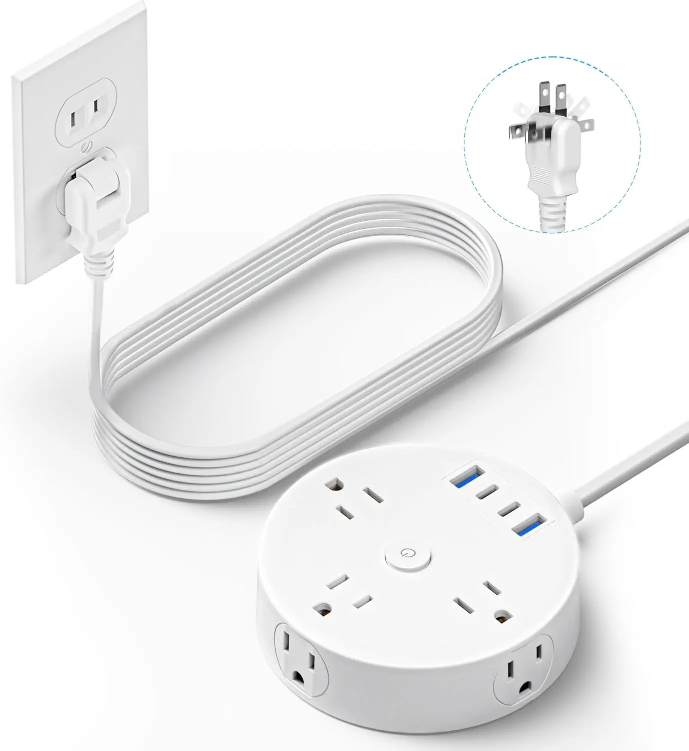 10FT 2 Prong Power Strip with 6 Outlets 4 USB(2 USB C), Flat Extension Cord, Surge Protector with Rotating Plug, Wall Mount, Ideal for Non-Grounded Outlets
10FT 2 Prong Power Strip with 6 Outlets 4 USB(2 USB C), Flat Extension Cord, Surge Protector with Rotating Plug, Wall Mount, Ideal for Non-Grounded Outlets