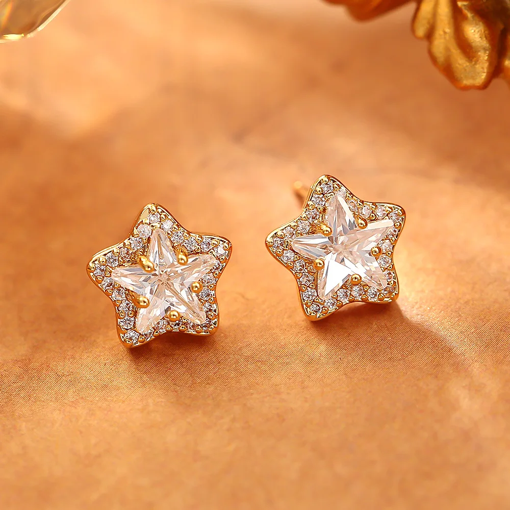 Super flash zircon five-pointed star earrings, high-end, exquisite, compact, versatile earrings, niche design, elegant earrings
Super flash zircon five-pointed star earrings, high-end, exquisite, compact, versatile earrings, niche design, elegant earrings