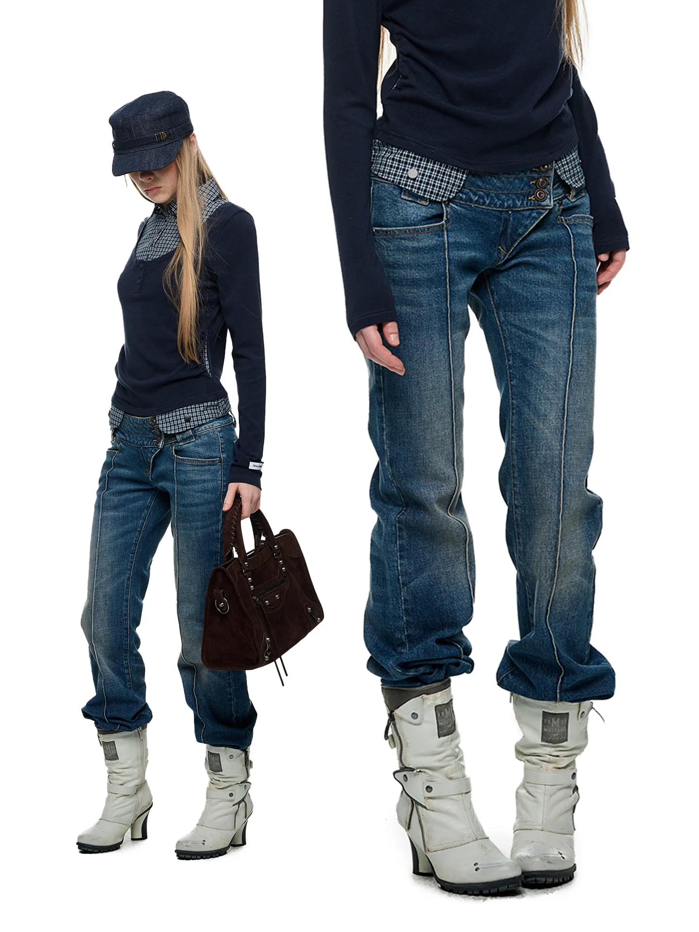 JIKOO Women's Vintage Washed Denim Jeans Flared Slimming Long Trousers Casual Cotton Blend Comfortable Fit Spring Collection
JIKOO Women's Vintage Washed Denim Jeans Flared Slimming Long Trousers Casual Cotton Blend Comfortable Fit Spring Collection