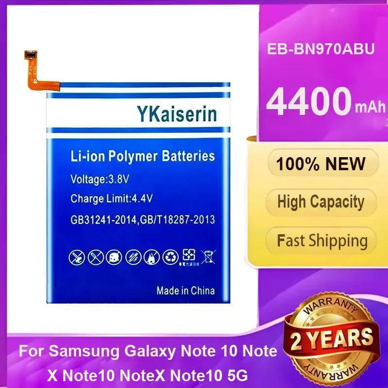 Аккумулятор для мобильного телефона Samsung Galaxy Note 10 5G X, 4400 мАч, EB-BN970ABU, высокой емкости
Аккумулятор для мобильного телефона Samsung Galaxy Note 10 5G X, 4400 мАч, EB-BN970ABU, высокой емкости